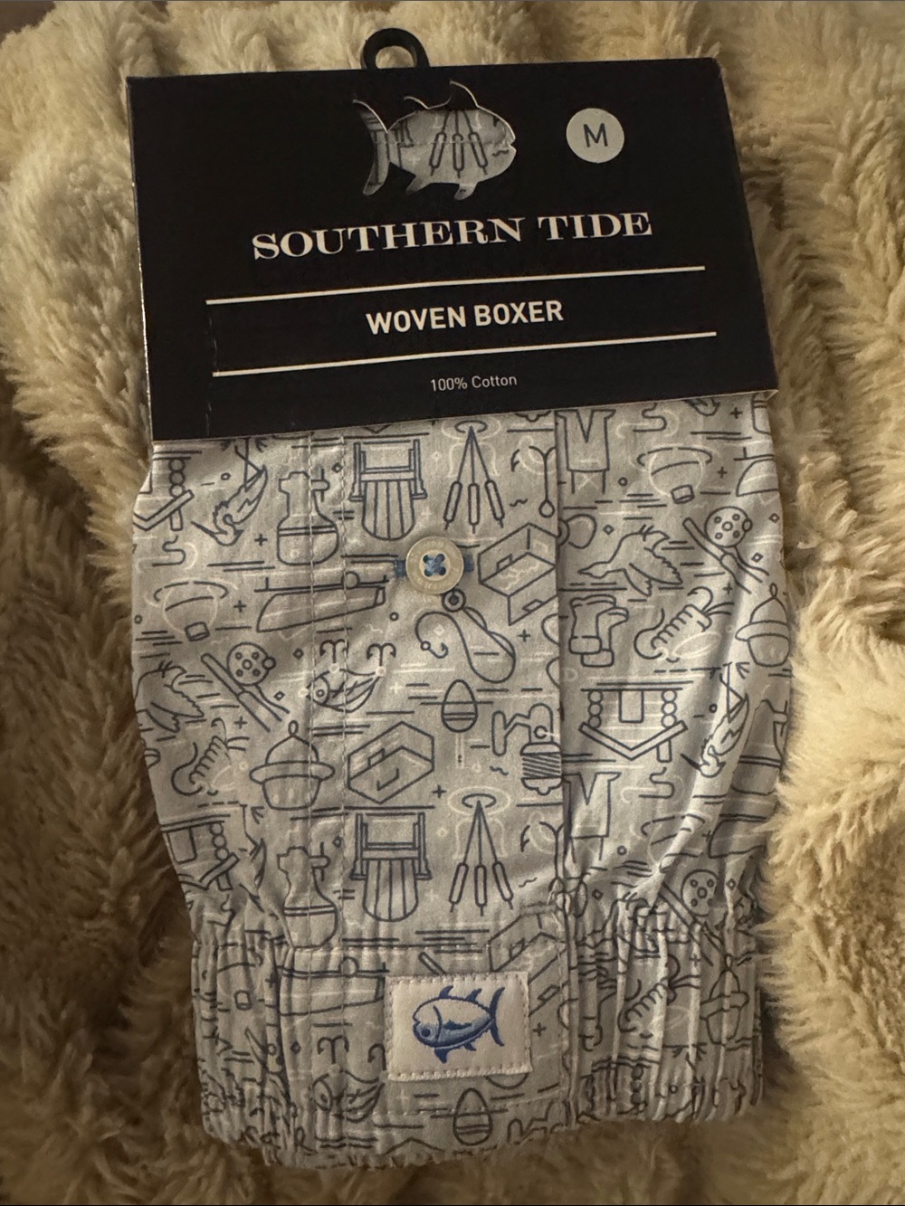 Southern Tide  Boxer with Navy Sketch Print